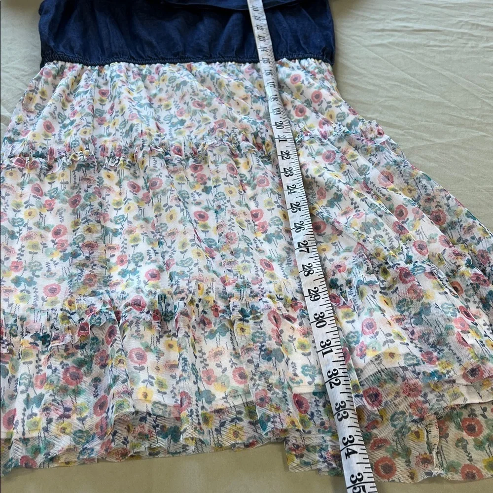 Justice calico drop sleeve country cute midi